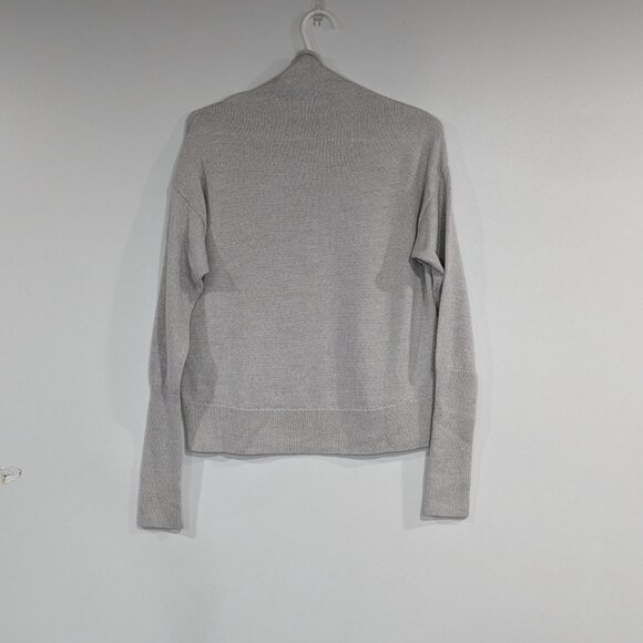 Aritzia Wilfred Montpellier Mock Neck Turtleneck Light Grey Size Small - Picture 3 of 4